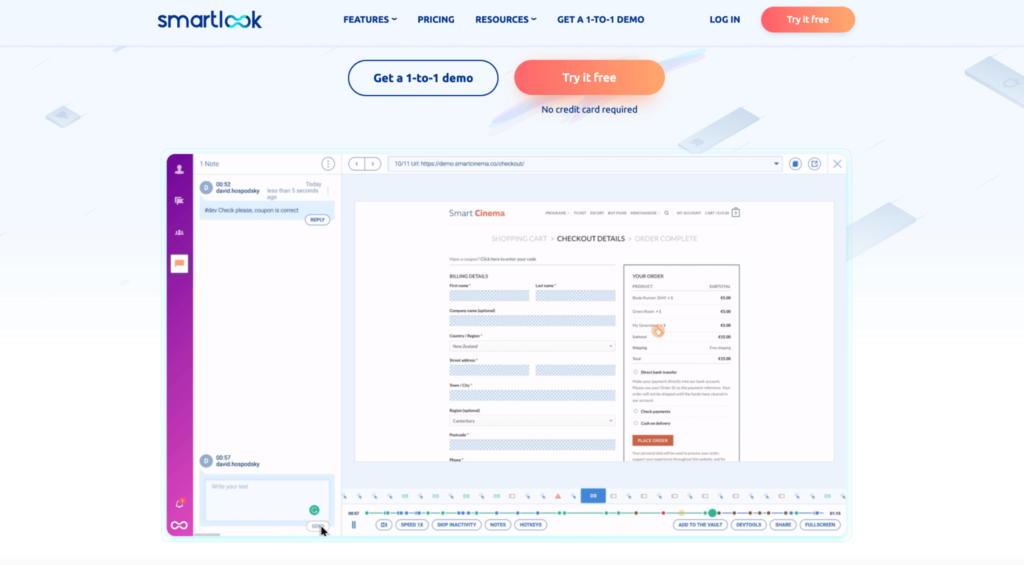 Smartlook homepage