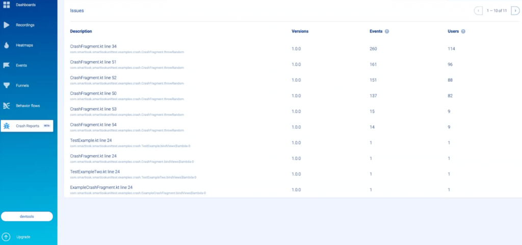 Crash Report Issues in Smartlook