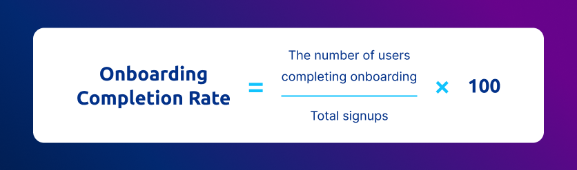 onboarding completion rate formula